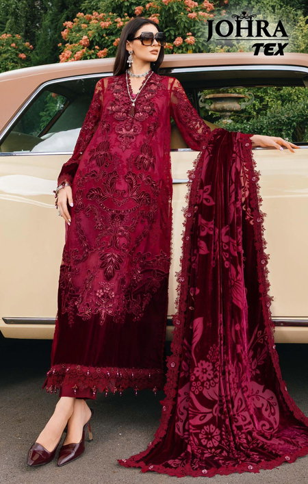 Johra Tex 188 Rayon Embroidery Pakistani Salwar Suits Wholesale Price In Surat